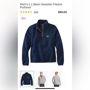 Men's L.L.Bean Sweater Fleece Pullover